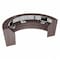 Linea Italia Reception Desk 71 in D X 46 in H, 11.9 ft W X Thermofused Laminate, Clear, Mocha ZUT317 - alternate 5
